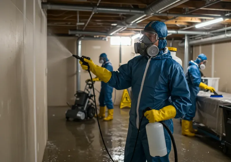 Basement Sanitization and Antimicrobial Treatment process in Neoga, IL