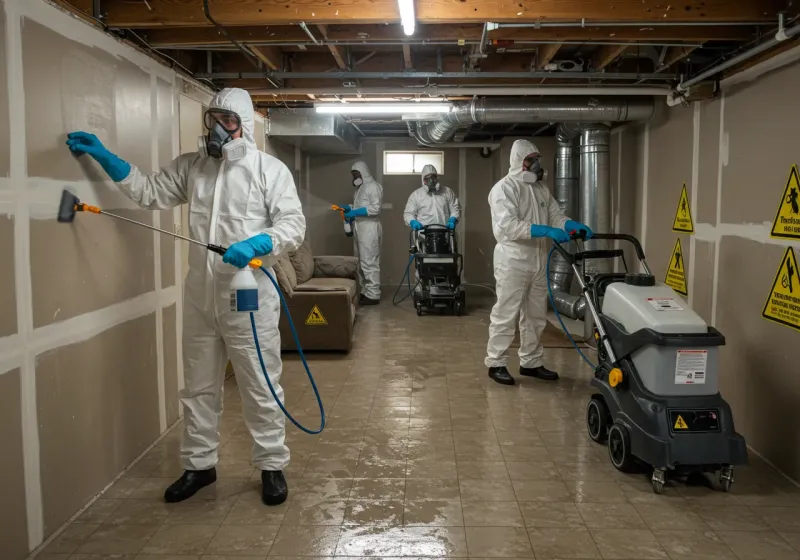 Basement Moisture Removal and Structural Drying process in Neoga, IL